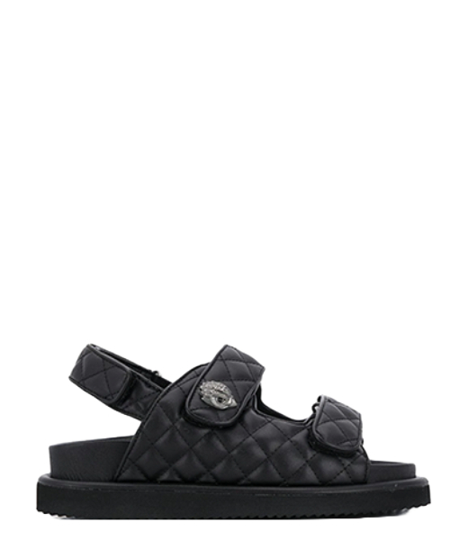 Orson Black Leather Summer Sandal