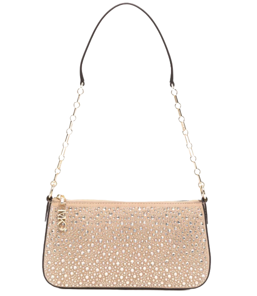 Empire Pale Gold MD Chain Pouchette Leather Shoulder Bag