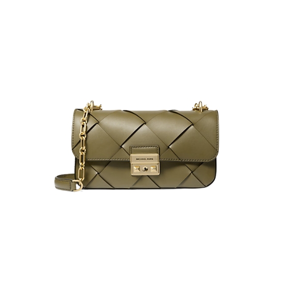 Safari Green SM Conv Chain Shoulder Bag
