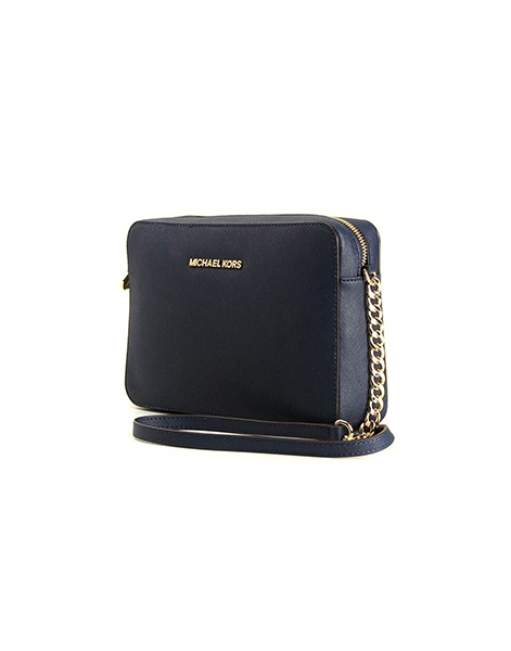 Jet Set Navy Leather Crossbody