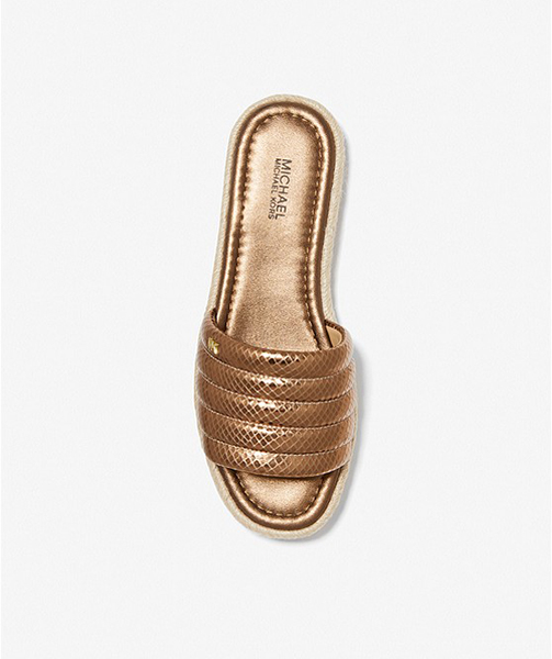 Royce Bronze Leather Slide
