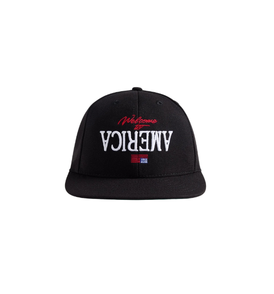 Black Welcome To America Cap