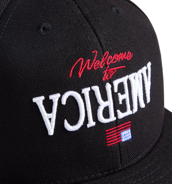 Black Welcome To America Cap