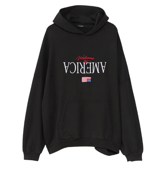 Black Welcome To America Hooligan Hoodie
