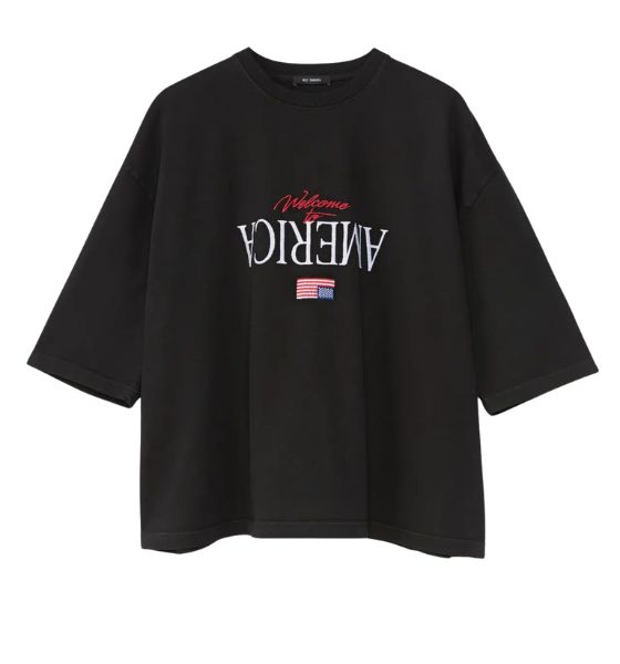 Black Welcome To America Buffalo Tee