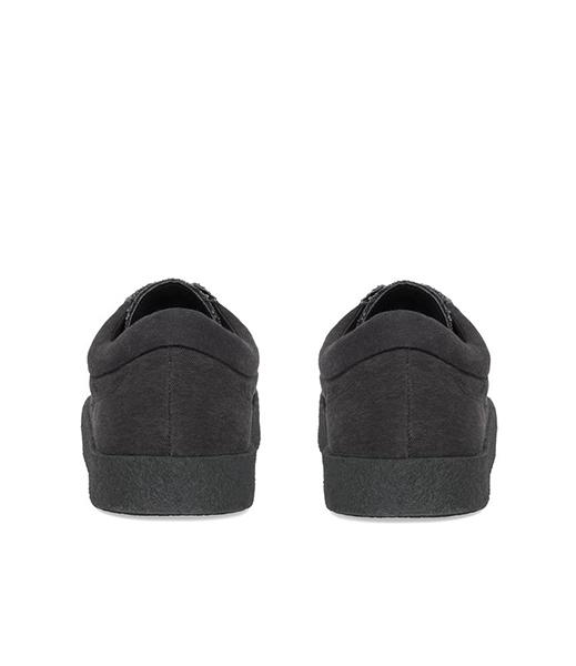 YEEZY MENS CREPE SNEAKER IN WASHED CANVAS GRAPHITE