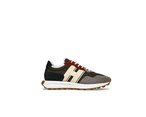 Grey Green Beige Allacciato Sneaker