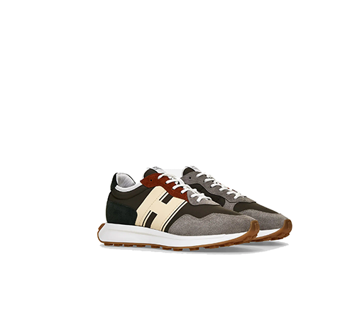 Grey Green Beige Allacciato Sneaker