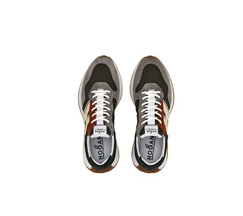 Grey Green Beige Allacciato Sneaker