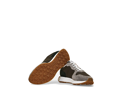Grey Green Beige Allacciato Sneaker