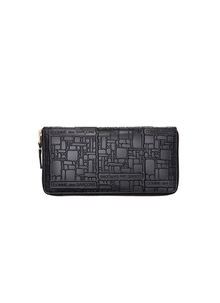 Black Embossed Logotype Wallet
