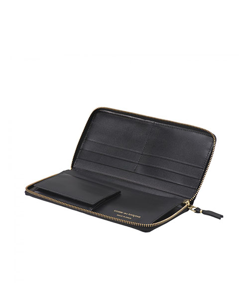 Black Embossed Logotype Wallet