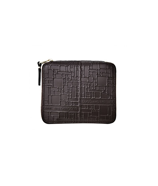 Black Embossed Logotype Wallet