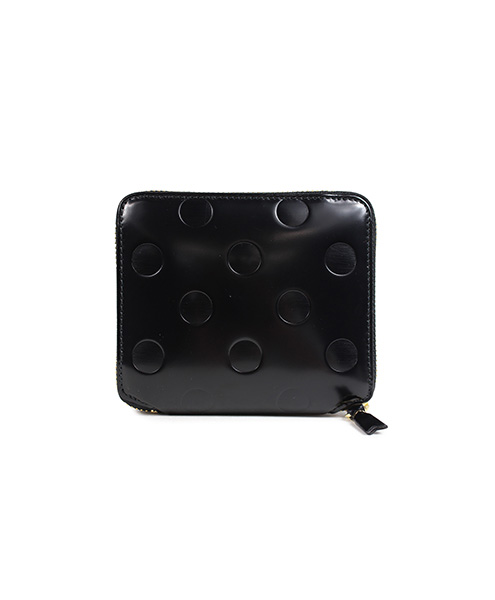 Black Polka Dots Embossed Wallet