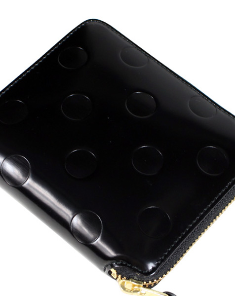 Black Polka Dots Embossed Wallet