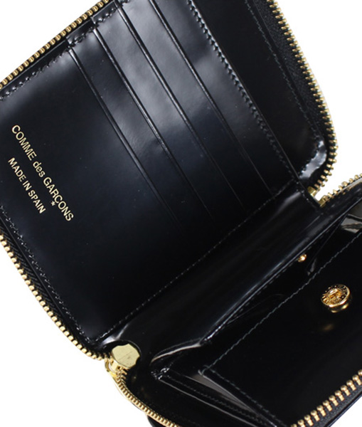 Black Polka Dots Embossed Wallet