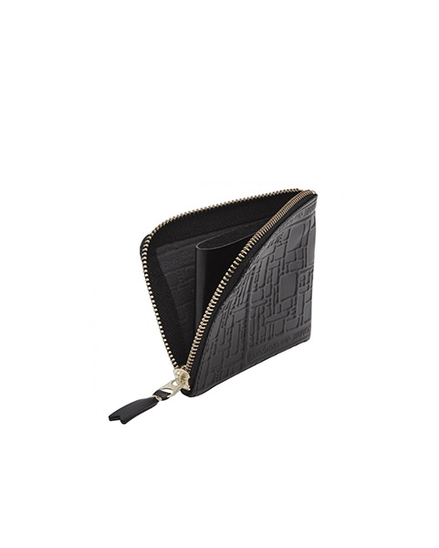 Black Embossed Logotype Wallet