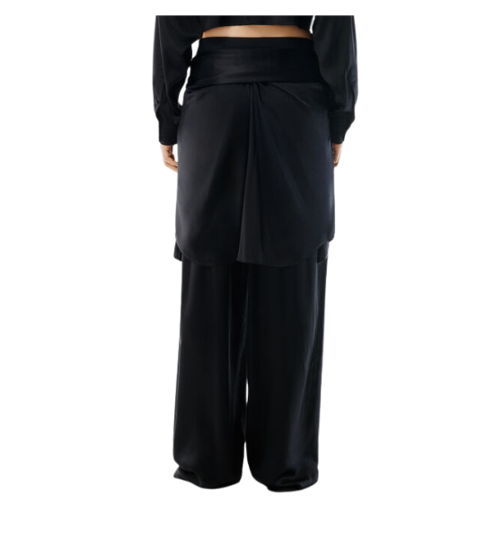Mid Rise Boxer BlackPant W/ Prestyled Shirt