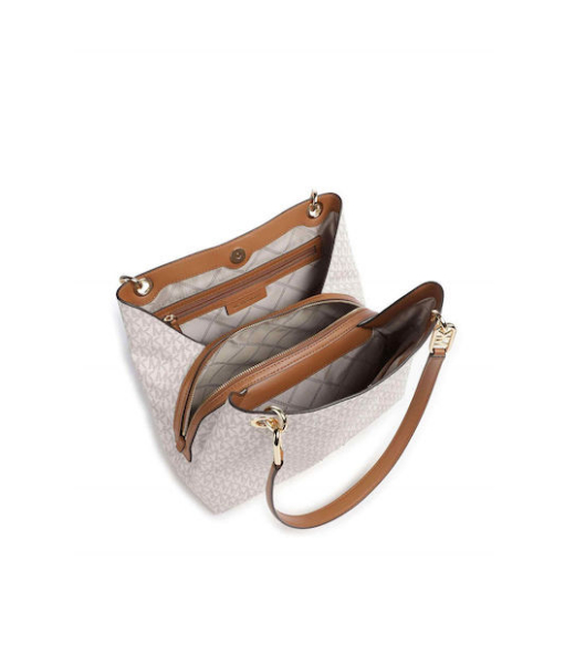 Kensington Vanilla/Acorn Lg Sghoulder Bag