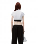Cheerleader White Polo Top