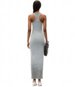 Distressed Edge Maxi Grey Dress