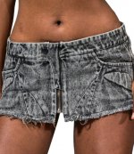 Denim Black Mini Skirt
