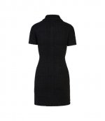 Black Jewel Button Knit Mini Dress