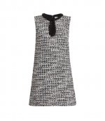Black Boucle Embellished Mini Dress