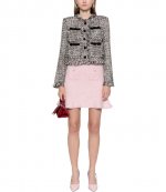 Black Fringed Boucle Jacket