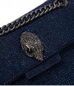 Fabric Mini Kensington V Blue Dark Denim Crossbody Bag