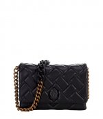 Mini Kensington Kurt Leather Black Shoulder Bag