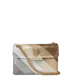 Gold Fabric Mini Kensington L Fabric Gold Shoulder Bag