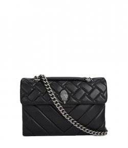 Leather Kensington X Bag Silver Black Shoulderbag