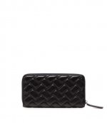 K Zip Aroud Eagle Black Leather Wallet