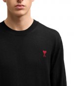 Small Red Ami De Coeur Black Crewneck Sweater