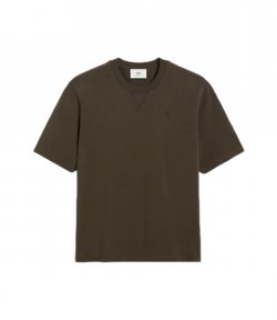 Ami D Coeur Boxy Dark Coffee T- Shirt