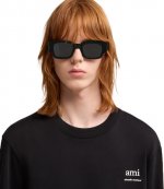 Classical Ami De Coeur Black Silver Sunglasses