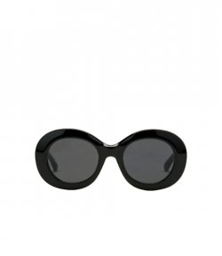 Rounded Ami De Coeur Black Sunglasses