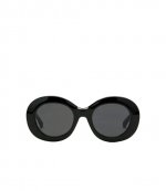 Rounded Ami De Coeur Black Sunglasses