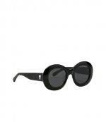 Rounded Ami De Coeur Black Sunglasses