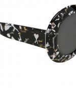 Rounded Ami De Coeur Black/White Sunglasses