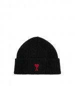 Red Ami De Couer Black Merino Wool Beannie