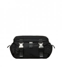 Ami De Coeur Messenger Black Nylon Bag