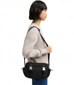 Ami De Coeur Messenger Black Nylon Bag