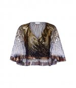 Haut Top Short Sleeves Navy Gold Bronze