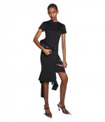 Cut Out Black Knitted Skirt