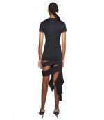 Cut Out Black Knitted Skirt