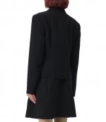Light Twill Suiting Fitted Black Blazer
