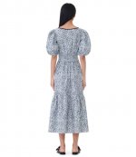 Printed Cotton Long Smock Dress