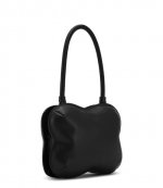 Butterfly Top Handle Black Shoulder Bag
